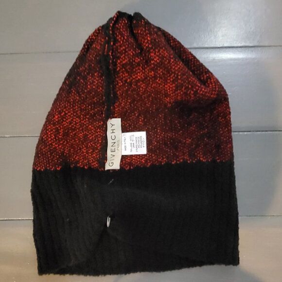 Givenchy Unisex Houndstooth Logo across front Wool Blend Beanie Winter Hat main image 7